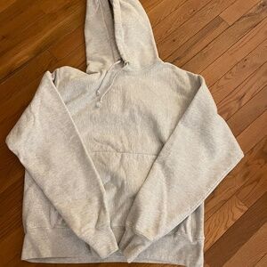Heather Gray Reverse Weave Heavyweight Hoodie